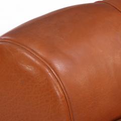 A French Bulbous Croissant shaped Leather Chair C 1985  - 4469138