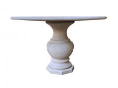 A French Carved Limestone Circular Table on a Baluster form Base - 3476854