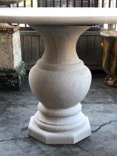 A French Carved Limestone Circular Table on a Baluster form Base - 3476857