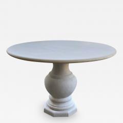 A French Carved Limestone Circular Table on a Baluster form Base - 3479143