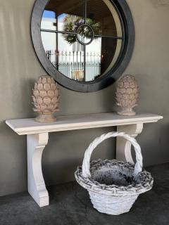 A French Carved Limestone Neoclassical Style Indoor Outdoor Wall Console Table - 3476730