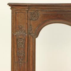 A French Carved Oak Fireplace Mantel 18th C  - 4234210