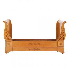 A French Charles X inlaid birdseye maple daybed C 1840  - 4311495