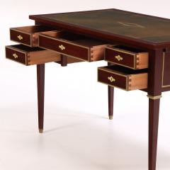 A French Directoire style Leather Top Mahogany Writing Desk C 1950  - 4338237