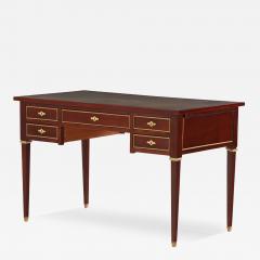 A French Directoire style Leather Top Mahogany Writing Desk C 1950  - 4344204