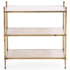 A French Directoire style Marble and Brass Three Tier Table C 1945  - 4556221