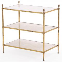 A French Directoire style Marble and Brass Three Tier Table C 1945  - 4556223