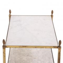 A French Directoire style Marble and Brass Three Tier Table C 1945  - 4556225