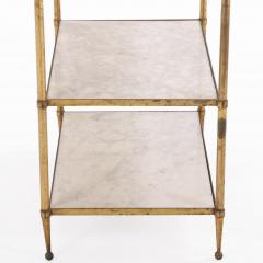 A French Directoire style Marble and Brass Three Tier Table C 1945  - 4556227