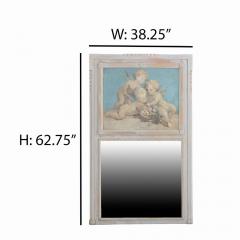 A French Directoire style Painted Trumeau Mirror C 1900  - 4020218