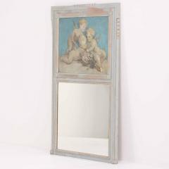 A French Directoire style Painted Trumeau Mirror C 1900  - 4020219