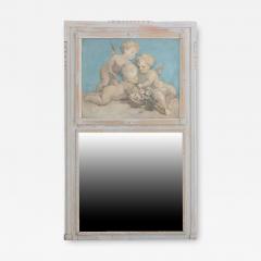 A French Directoire style Painted Trumeau Mirror C 1900  - 4022808