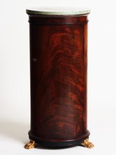 A French Empire style cylinder shaped somno mahogany pedestal bedside cabinet - 2203116