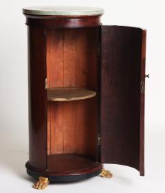 A French Empire style cylinder shaped somno mahogany pedestal bedside cabinet - 2203122