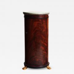 A French Empire style cylinder shaped somno mahogany pedestal bedside cabinet - 2203605