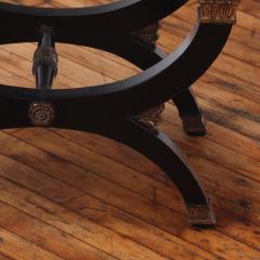 A French Empire style ebonized and giltwood stool C 1940  - 4215453