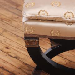 A French Empire style ebonized and giltwood stool C 1940  - 4215454