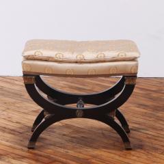 A French Empire style ebonized and giltwood stool C 1940  - 4215455