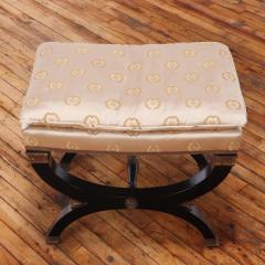 A French Empire style ebonized and giltwood stool C 1940  - 4215456