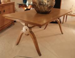 A French Extendable Limed Oak Dining Table circa 1950 - 3904508