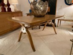 A French Extendable Limed Oak Dining Table circa 1950 - 3904511