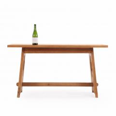 A French Gothic Style Solid Oak Dining Table C 1940  - 4452738