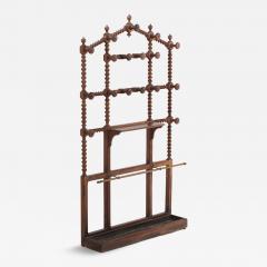 A French Gothic style Twisted Oak Hall Rack C 1870  - 4545251