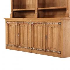 A French Gothic style two part Oak Cabinet C 1900  - 4441013