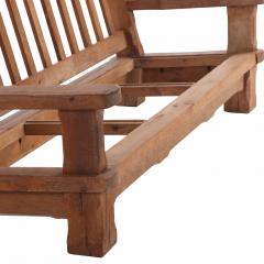 A French Heavy Oak Brutalist style Open Arm Sofa Frame C 1960  - 4555973