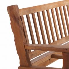 A French Heavy Oak Brutalist style Open Arm Sofa Frame C 1960  - 4555974