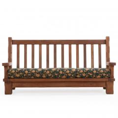 A French Heavy Oak Brutalist style Open Arm Sofa Frame C 1960  - 4648874