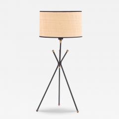 A French Iron and Brass Tripod Table Lamp C 1960  - 4333225