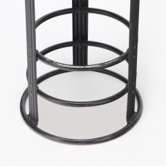 A French Iron counter stool with wooden seat and backrest C 1910  - 2536122