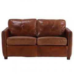 A French Leather Sofa C 1980  - 4463315