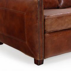 A French Leather Sofa C 1980  - 4463318