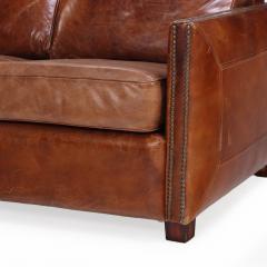 A French Leather Sofa C 1980  - 4463319