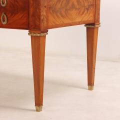 A French Louis XIV style mahogany and crotch mahogany leather top desk C 1900  - 3945181