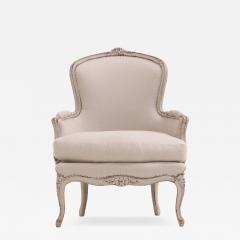 A French Louis XV Painted Carved Bergere C 1920  - 4556635
