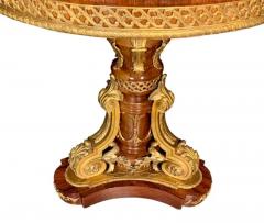 A French Louis XV Style Ormolu Mounted Marquetry Circular Center Table - 3686862