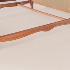 A French Louis XV style bed with curved footboard circa 1950  - 2843764