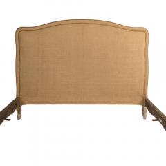 A French Louis XV style burlap Queen size bed cic 1940 - 1886150