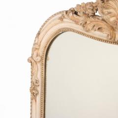 A French Louis XV style painted and gilt mirror 19th C  - 4211569