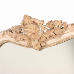 A French Louis XV style painted and gilt mirror 19th C  - 4211573