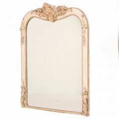 A French Louis XV style painted and gilt mirror 19th C  - 4211574