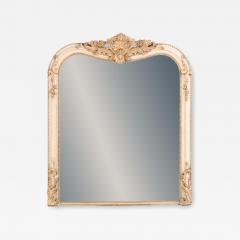 A French Louis XV style painted and gilt mirror 19th C  - 4213849
