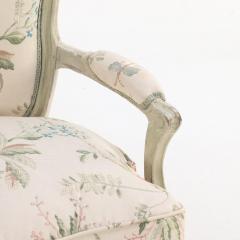 A French Louis XV style painted and upholstered settee C 1900  - 3941308