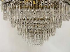 A French Louis XVI Empire Style Bronze and Crystal Chandelier - 1644604