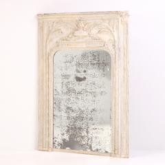 A French Louis XVI Style Carved Trumeau Mirror late 19th C  - 4329233