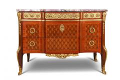 A French Louis XVI Style Ormolu Mounted Marquetry and Parquetry Commode - 2704351