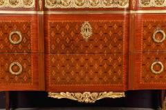A French Louis XVI Style Ormolu Mounted Marquetry and Parquetry Commode - 2704354